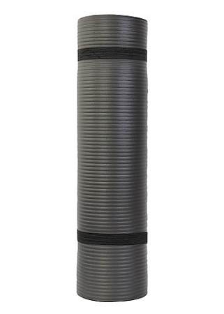 Коврик д/фитнеса и йоги Larsen NBR 183х60х1cм черный